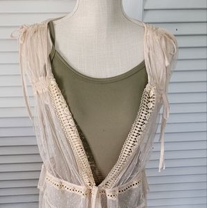 Cream lace duster